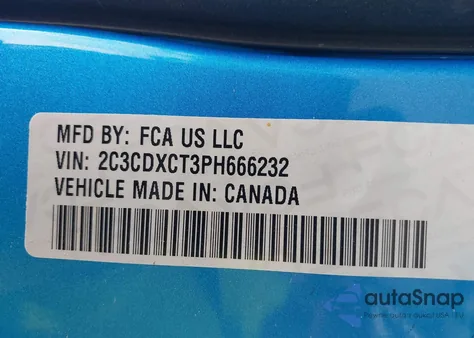 2023 Dodge Charger R/T z USA, uszkodzony, nr VIN 2C3CDXCT3PH666232